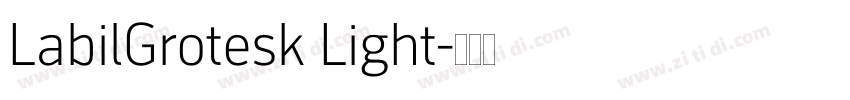 LabilGrotesk Light字体转换